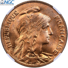 Frankreich, 10 Centimes, Daniel-Dupuis, 1908, Paris, Bronze, NGC, MS65RD