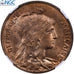 Frankreich, 10 Centimes, Daniel-Dupuis, 1907, Paris, Bronze, NGC, MS64RB