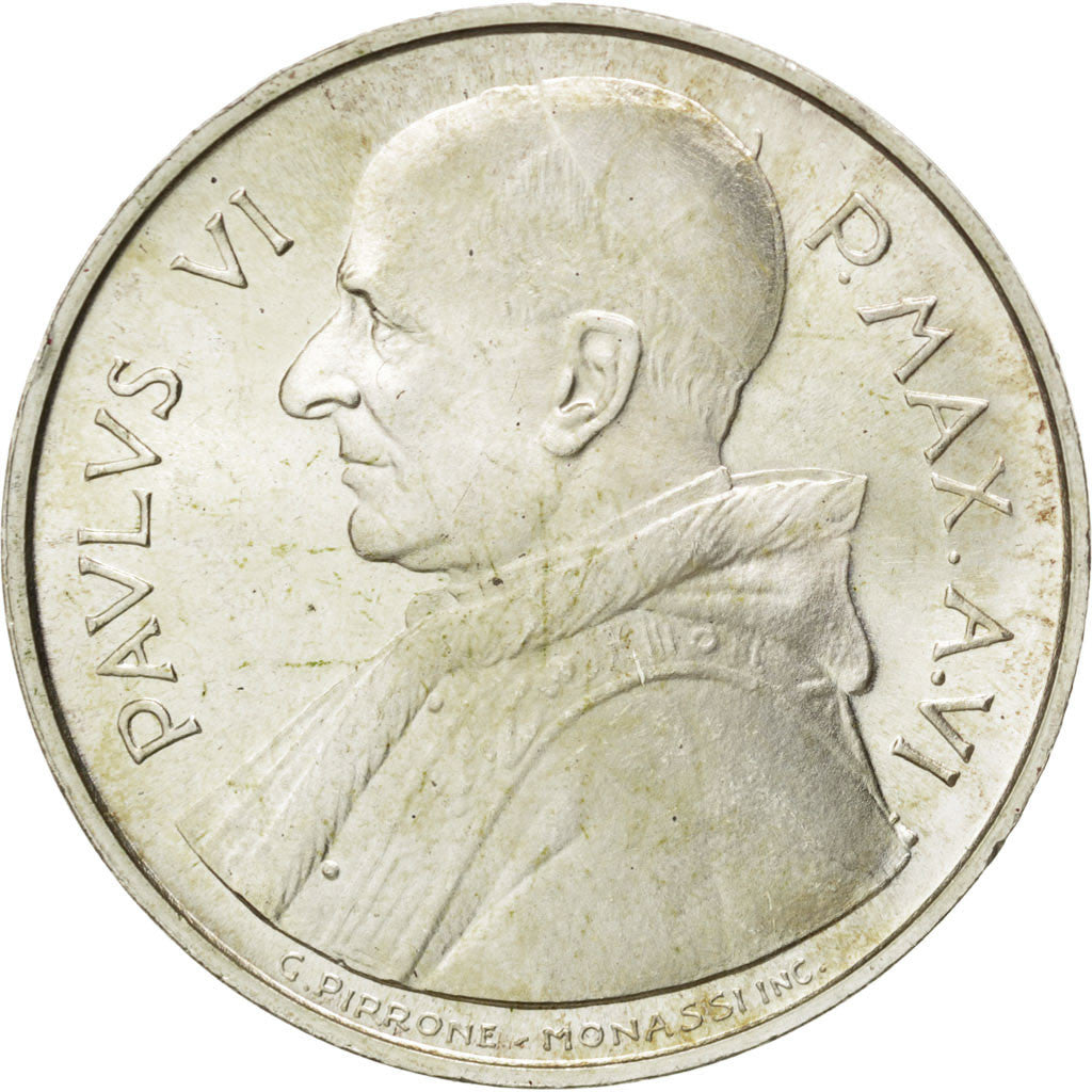 Coin, VATICAN CITY, Paul VI, 500 Lire, 1968, MS(63), Silver, KM:107