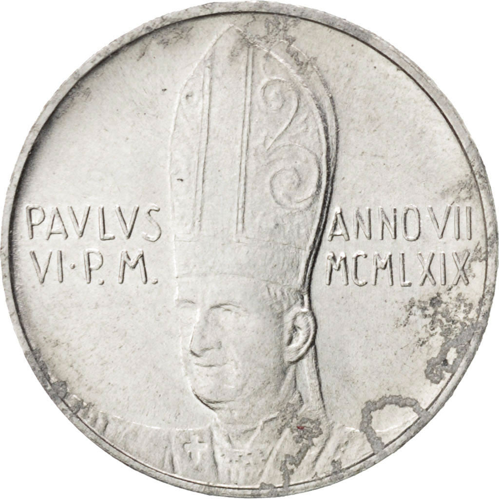 Coin, VATICAN CITY, Paul VI, Lira, 1969, MS(63), Aluminum, KM:108