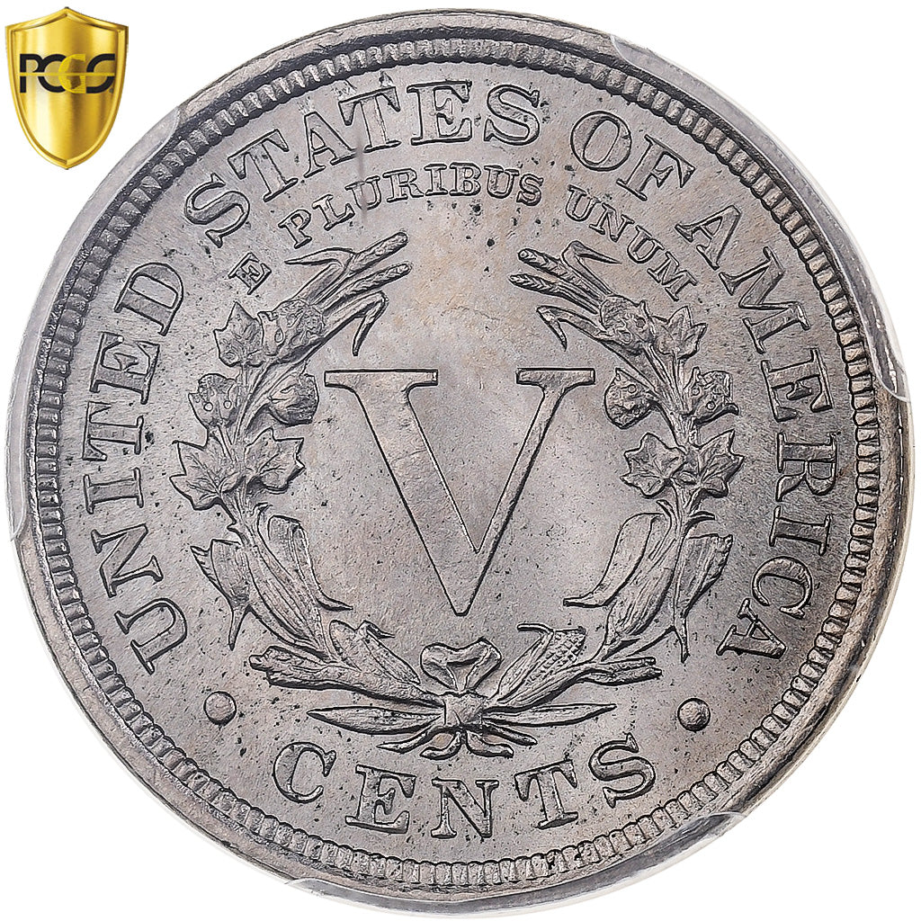 Stati Uniti, 5 Cents, Liberty Nickel, 1909, Philadelphia, Rame-nichel, PCGS