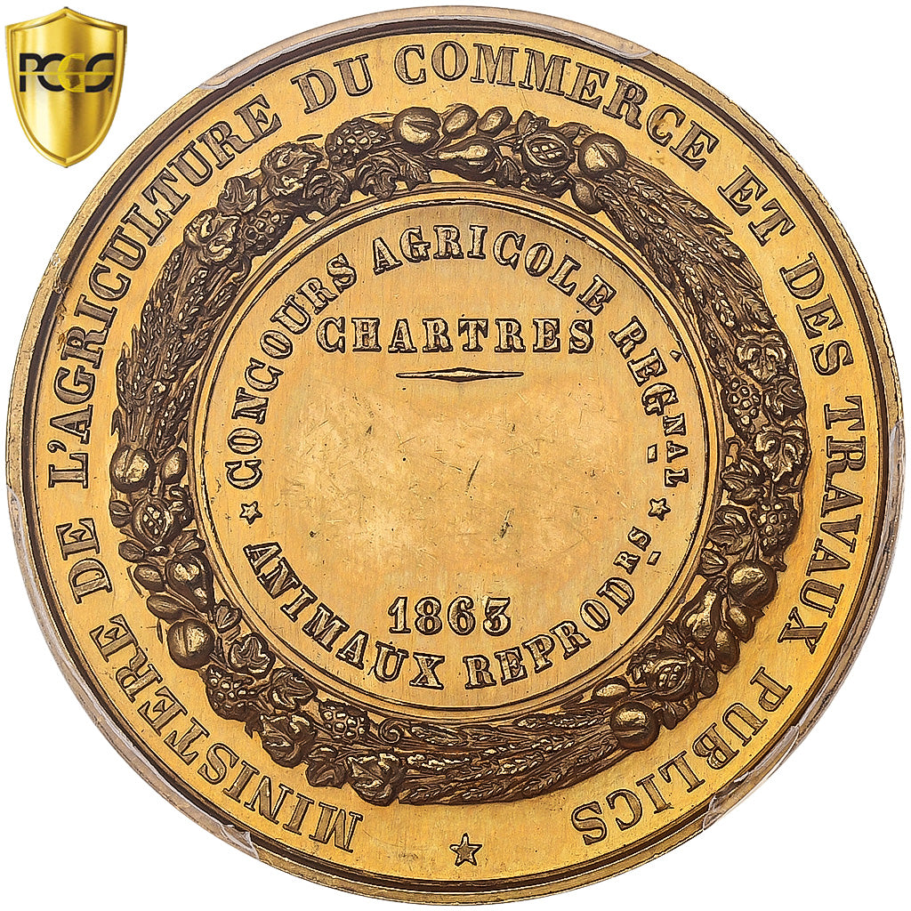 Frankreich, Medaille, Napoléon III, Concours agricole régional, animaux