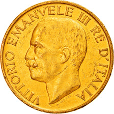 Włochy, Vittorio Emanuele III, 100 Lire, 1923, Rome, Złoto, PCGS, AU58, KM:65