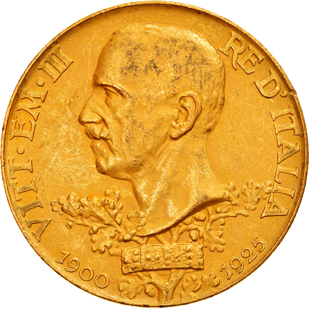 Italia, Vittorio Emanuele III, 100 Lire, 1925, Rome, Oro, PCGS, MS61, KM:66