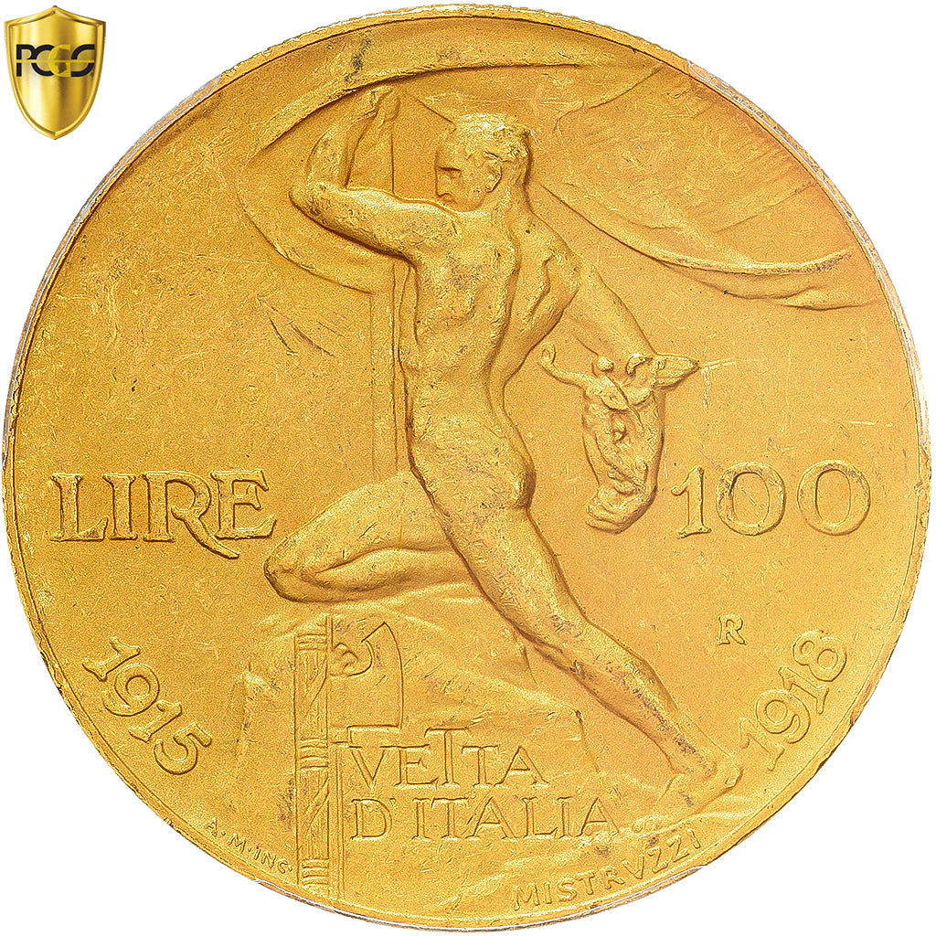 Italie, Victor-Emmanuel III, 100 Lire, 1925, Rome, Or, PCGS, MS61, KM:66