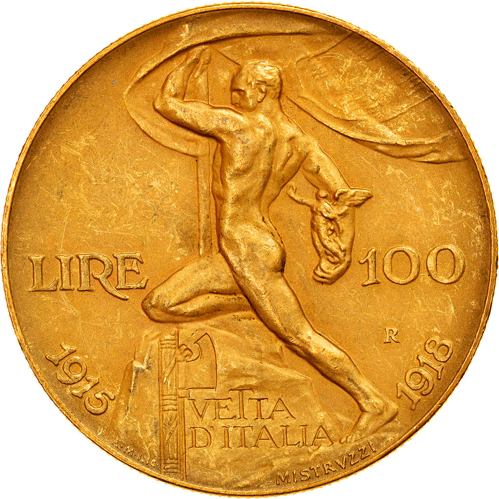 Italia, Vittorio Emanuele III, 100 Lire, 1925, Rome, Oro, PCGS, MS61, KM:66