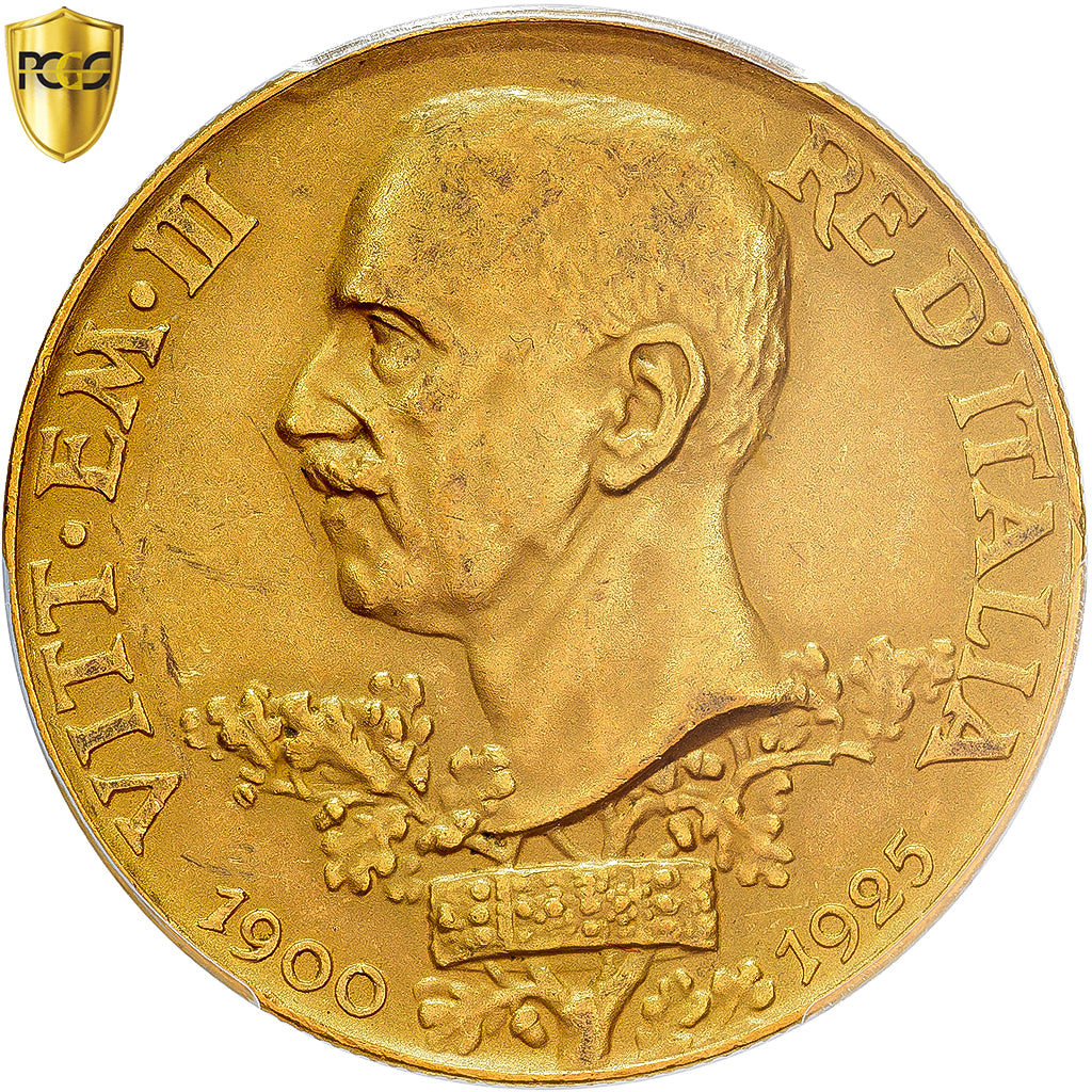 Italie, Victor-Emmanuel III, 100 Lire, 1925, Rome, Or, PCGS, AU58, KM:66