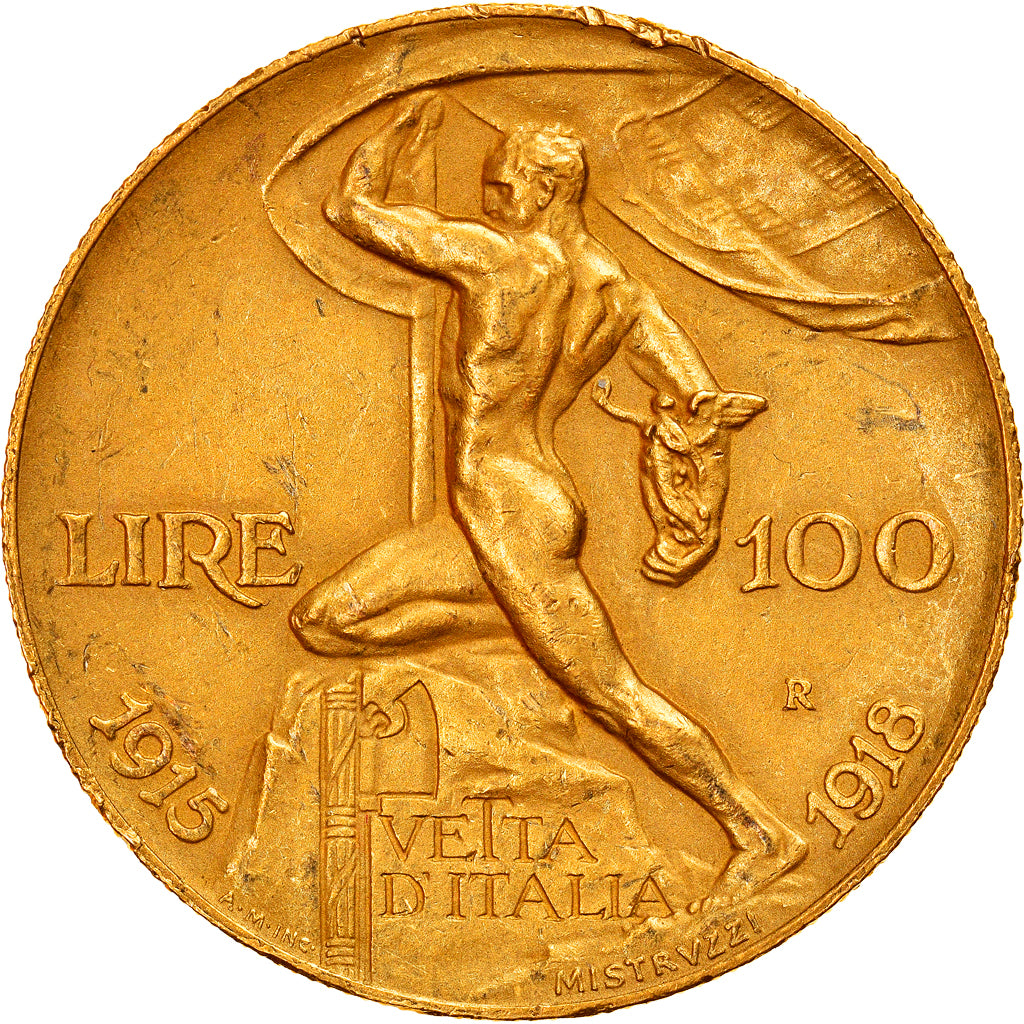 Italien, Vittorio Emanuele III, 100 Lire, 1925, Rome, Gold, PCGS, AU58, KM:66