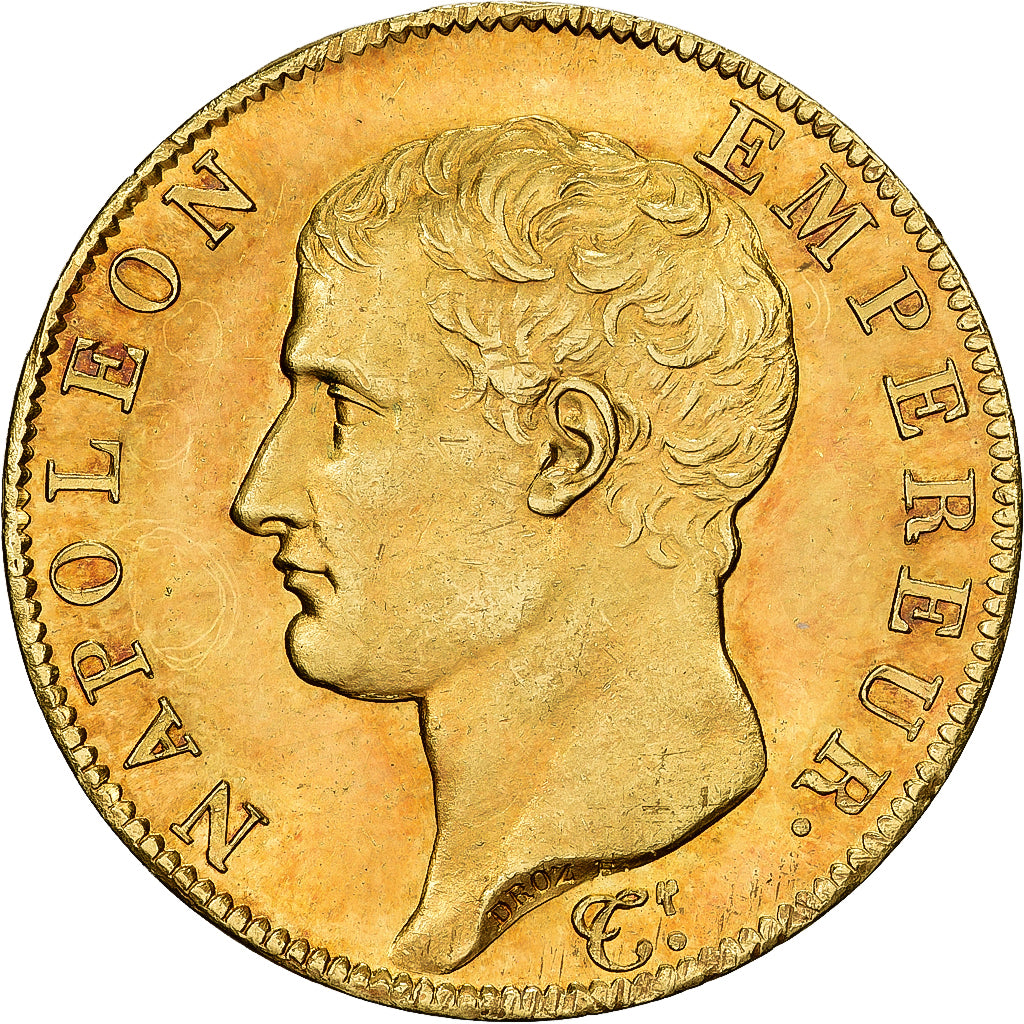 France, Napoleon I, 40 Francs, AN 13, Paris, Gold, MS(63), Gadoury:1081