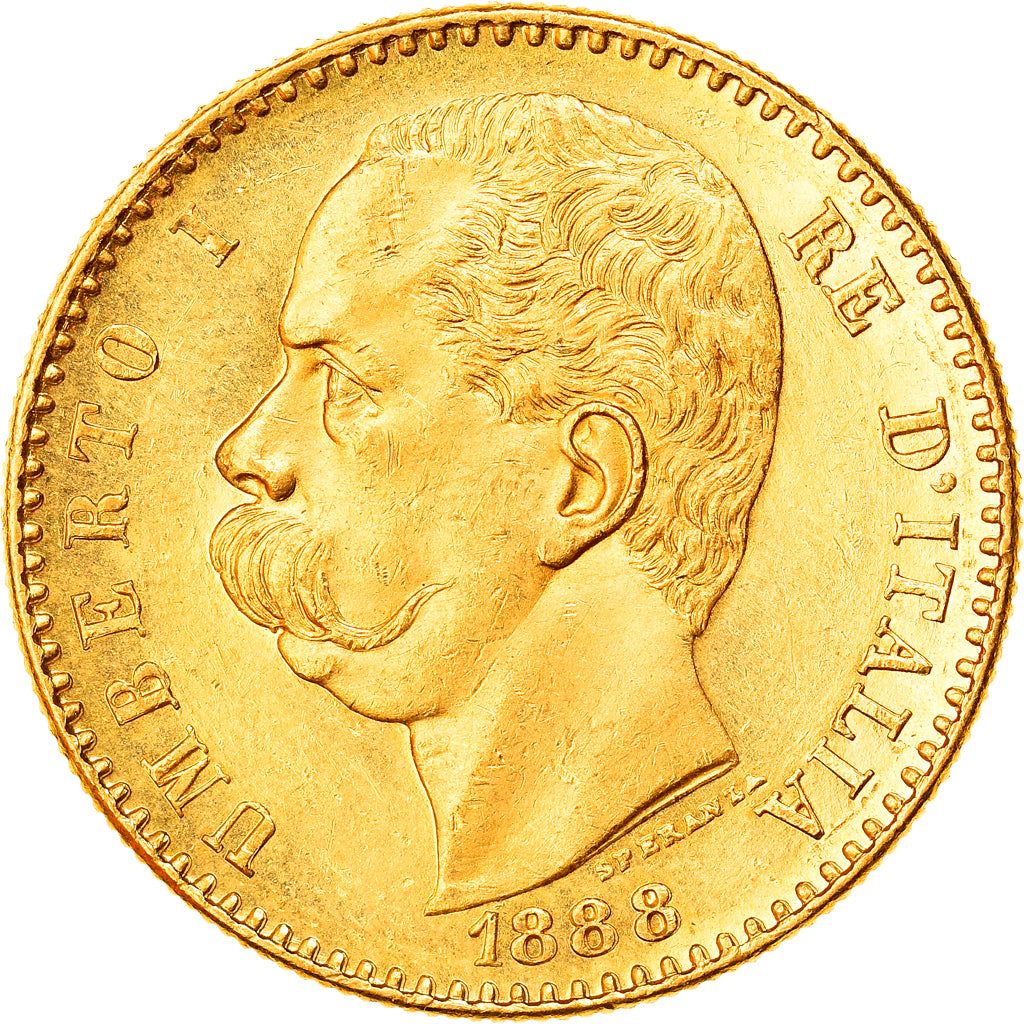 Italia, Umberto I, 50 Lire, 1888, Rome, Oro, EBC+, KM:25
