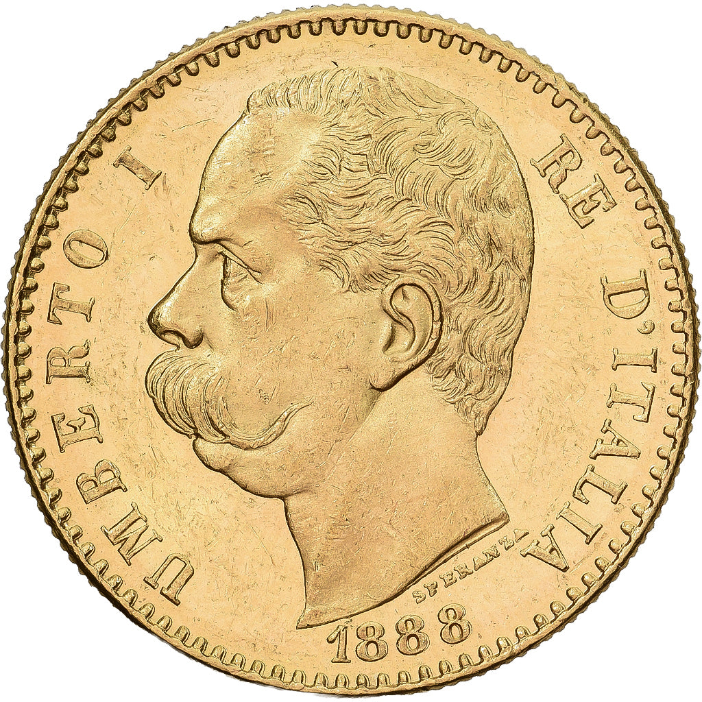 Italië, Umberto I, 50 Lire, 1888, Rome, Goud, PR+, KM:25