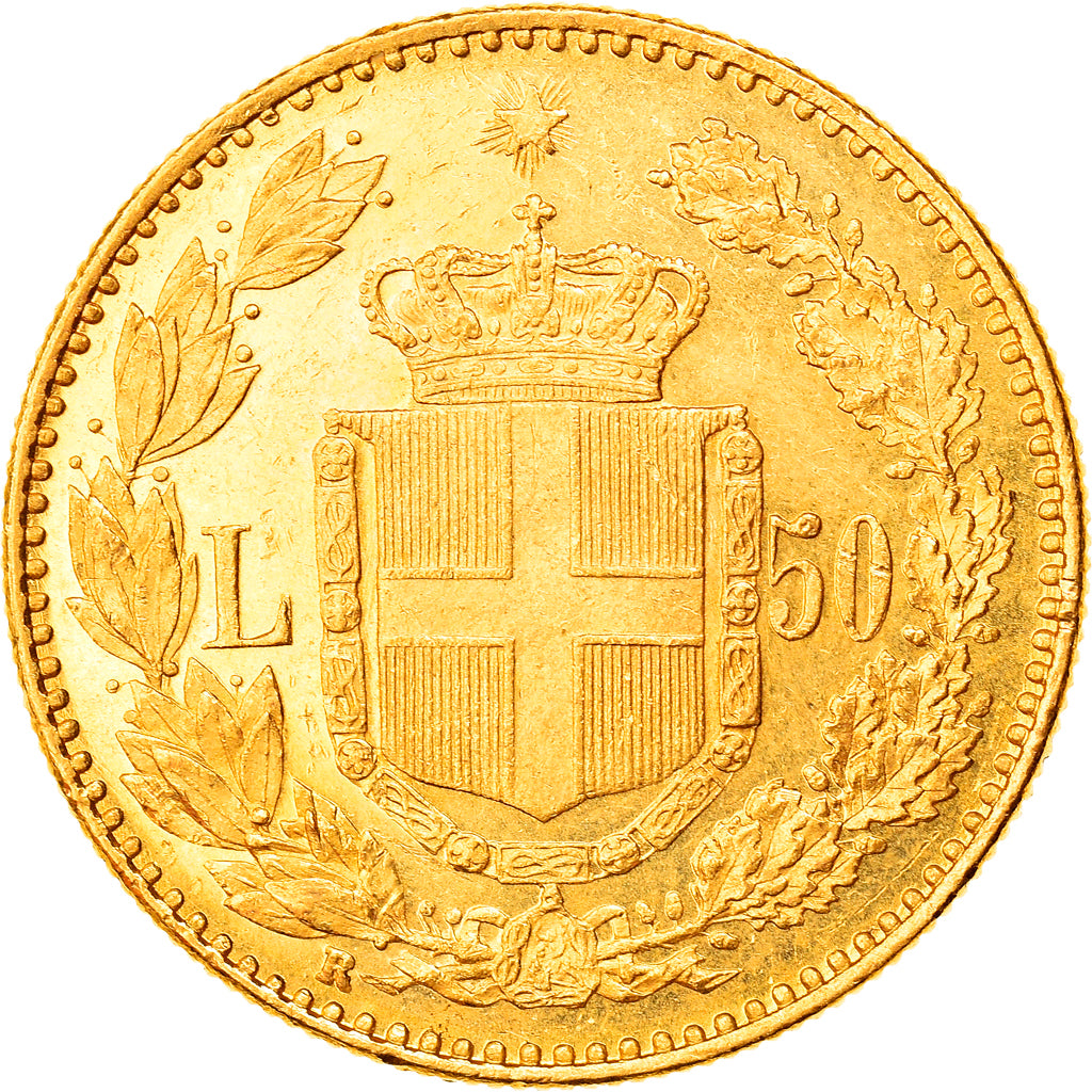 Italia, Umberto I, 50 Lire, 1888, Rome, Oro, EBC+, KM:25