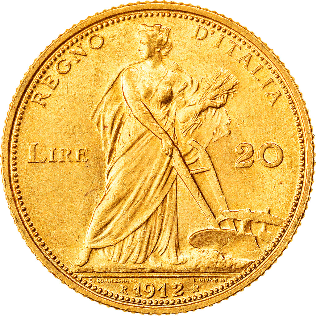 Italy, Vittorio Emanuele III, 20 Lire, 1912, Rome, Gold, PCGS, MS63