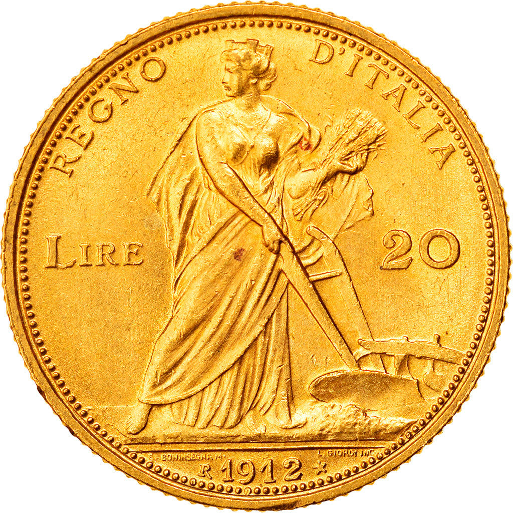 Italy, Vittorio Emanuele III, 20 Lire, 1912, Rome, Gold, PCGS, MS63