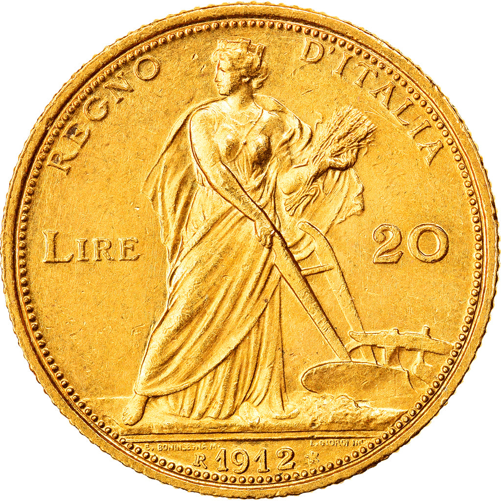 Italy, Vittorio Emanuele III, 20 Lire, 1912, Rome, Gold, PCGS, MS62