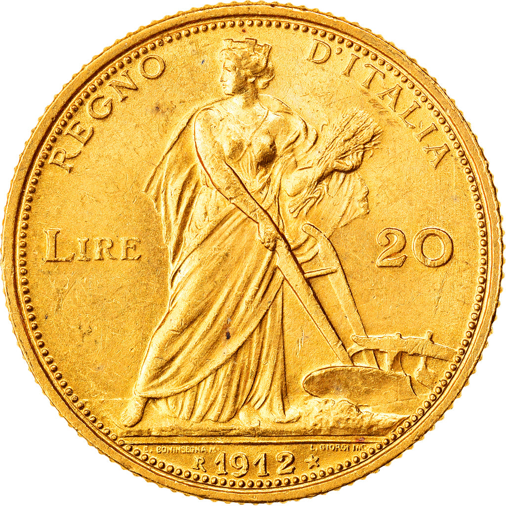 Italien, Vittorio Emanuele III, 20 Lire, 1912, Rome, Gold, PCGS, MS63