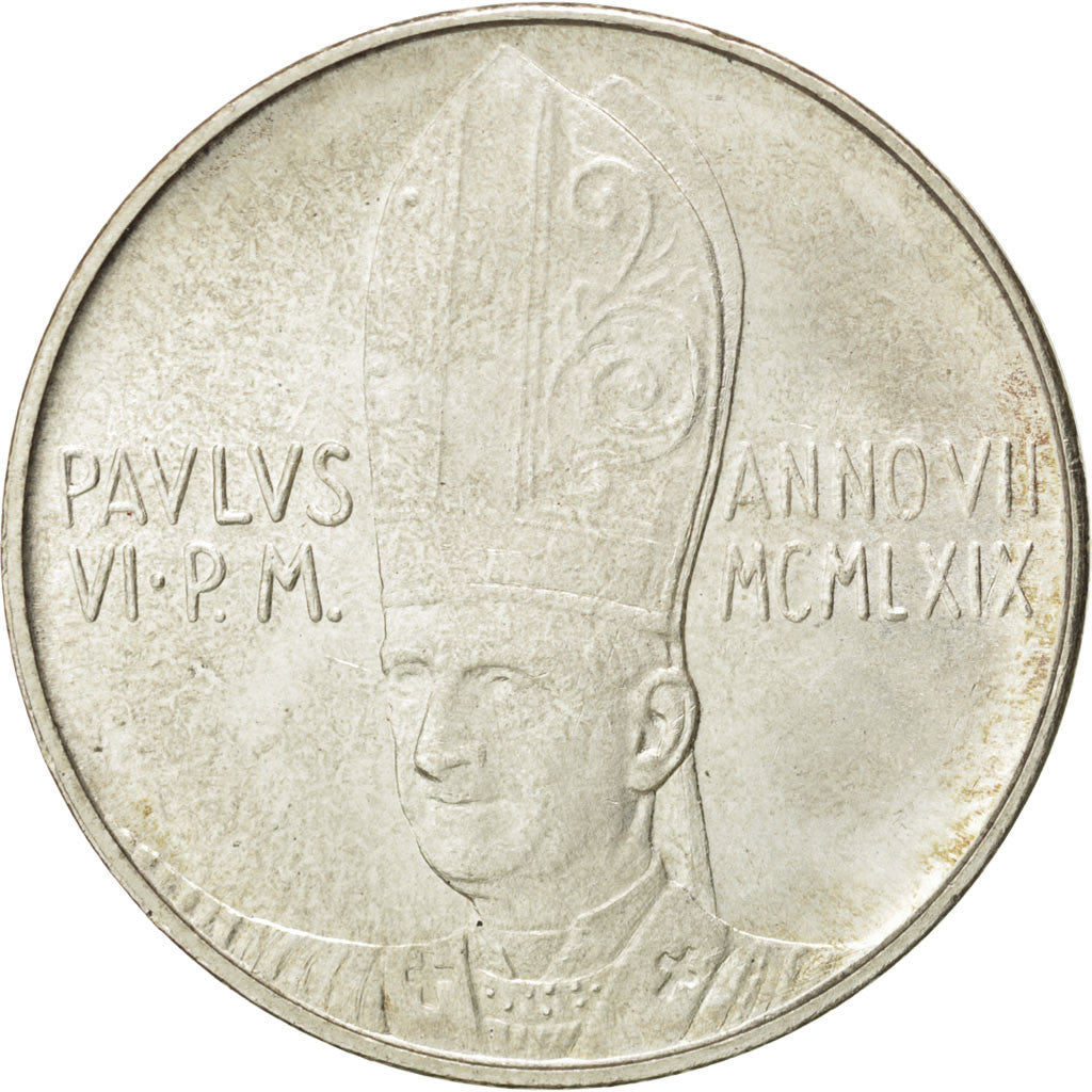 Coin, VATICAN CITY, Paul VI, 500 Lire, 1969, MS(63), Silver, KM:115