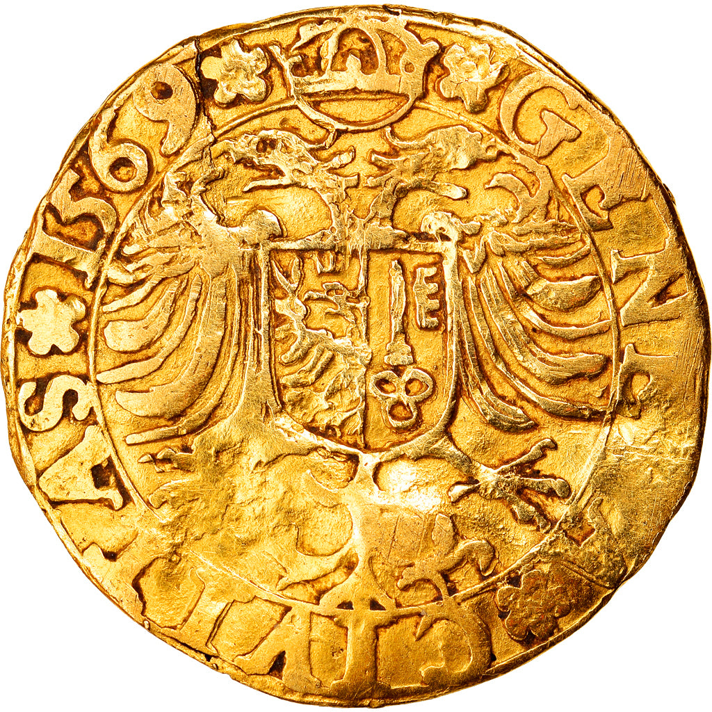 Republic of Geneva, Ecu pistolet, 1569, Gold, VF(30-35)