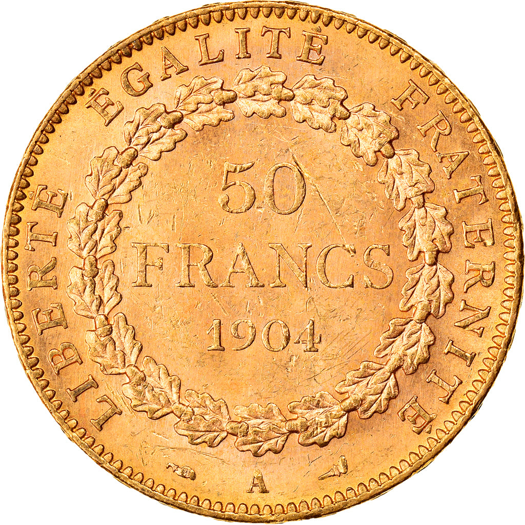 Francia, 50 Francs, Génie, 1904, Paris, Oro, BB+, Gadoury:1113, KM:831