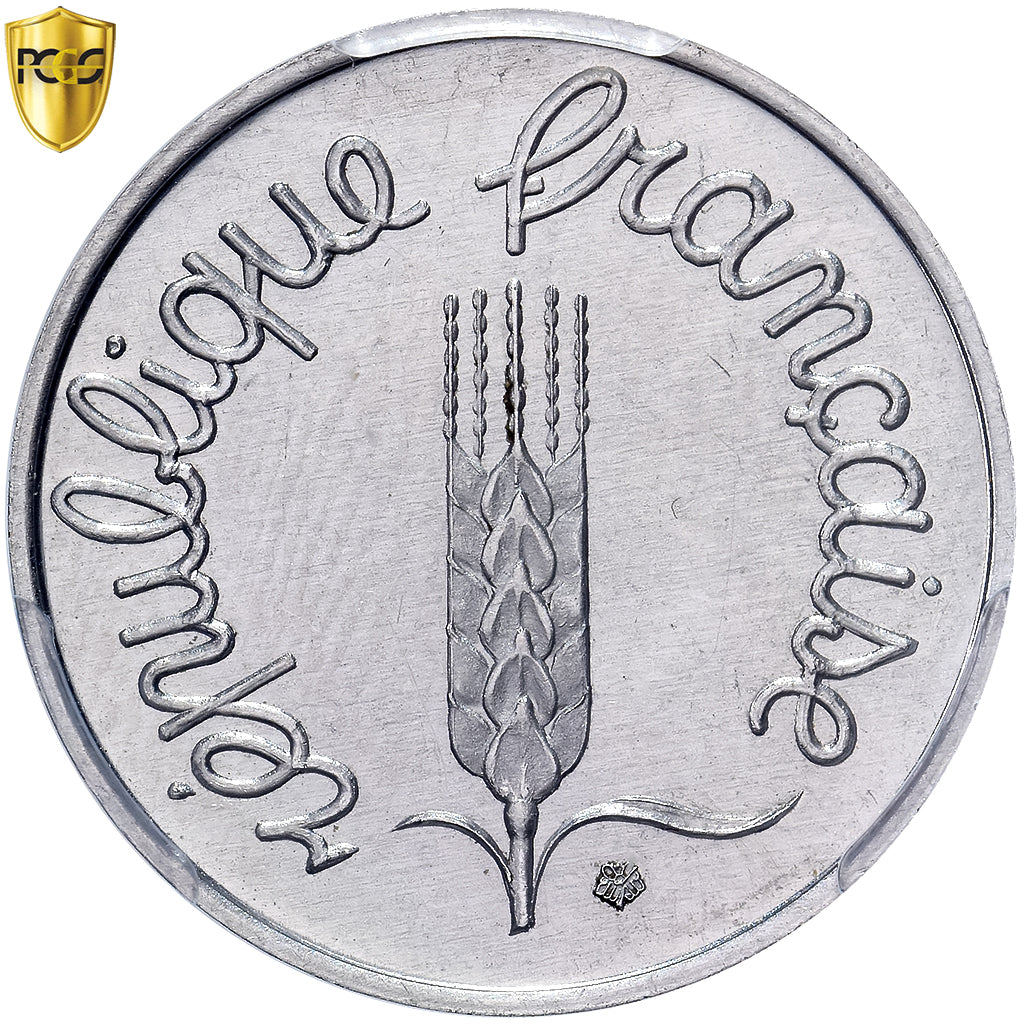 Francja, 5 Centimes, Épi, 1960, Paris, Pré-série, Stal nierdzewna, PCGS