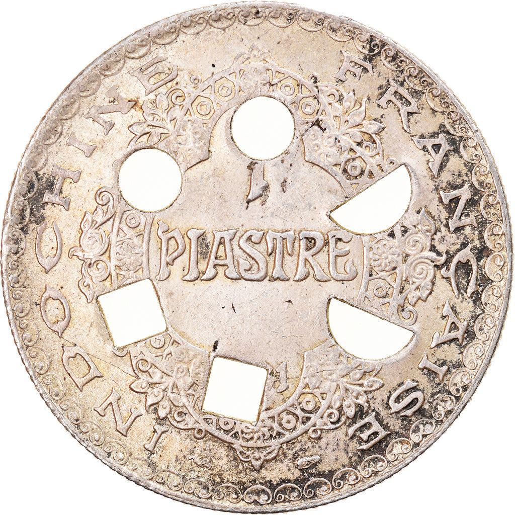Coin, FRENCH INDO-CHINA, Piastre, 1931, Paris, Perforated Trial, EF(40-45)