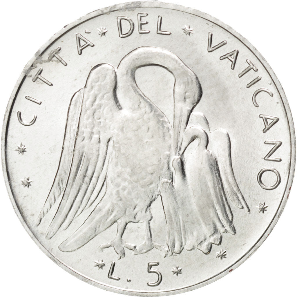 Moneta, CITTÀ DEL VATICANO, Paul VI, 5 Lire, 1971, SPL, Alluminio, KM:118