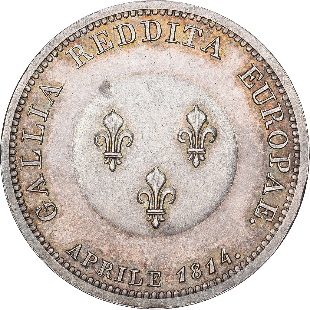 Moneta, Francia, François Ier, Ange de Paix, Autriche, 2 Francs, 1814, Paris