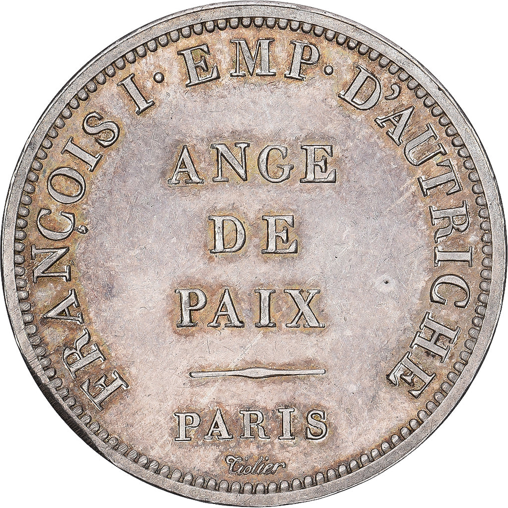 Moneta, Francia, François Ier, Ange de Paix, Autriche, 2 Francs, 1814, Paris