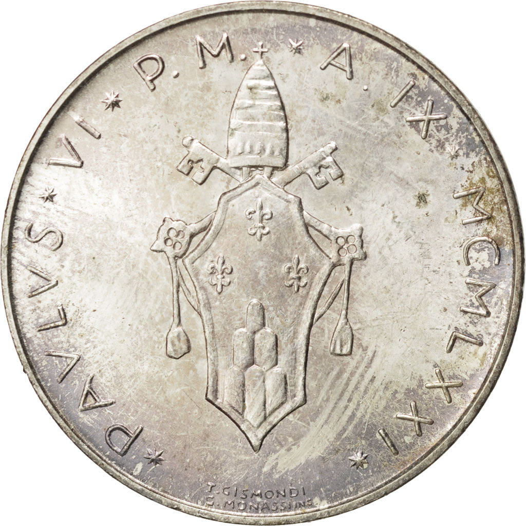 Coin, VATICAN CITY, Paul VI, 500 Lire, 1971, MS(63), Silver, KM:123