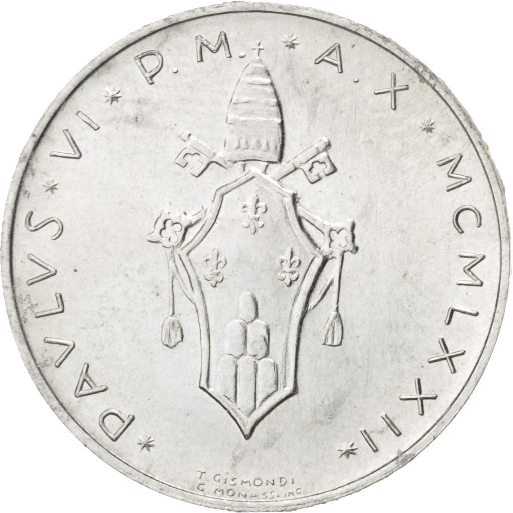 Coin, VATICAN CITY, Paul VI, Lira, 1972, MS(63), Aluminum, KM:116
