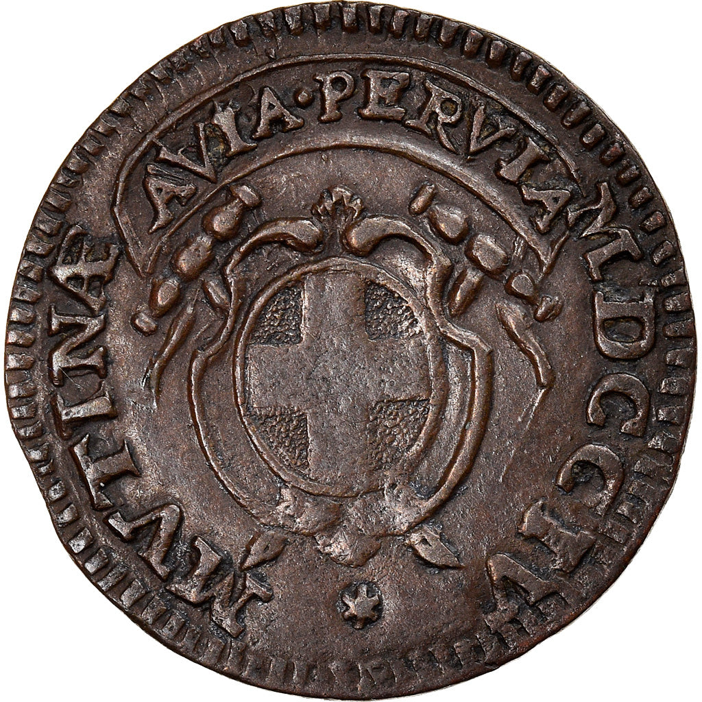 Duchy of Modena and Reggio, Louis XIV, 2 bolognins, 1704, Modena, Vellón, MBC+