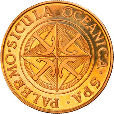 Italy, Medal, MN Amelia, SpA Palermo Oceanica, 1989, Gold, MS(65-70)