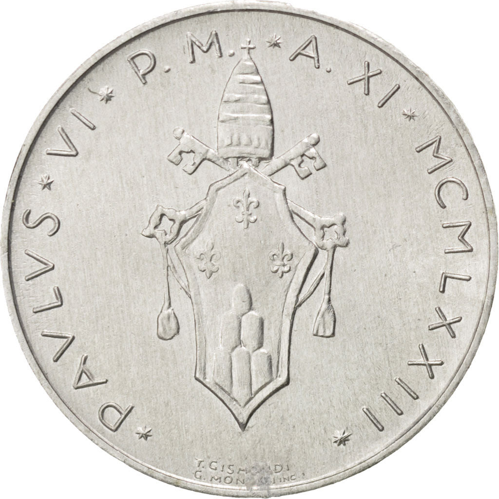 Monnaie, Cité du Vatican, Paul VI, 10 Lire, 1973, SPL, Aluminium, KM:119