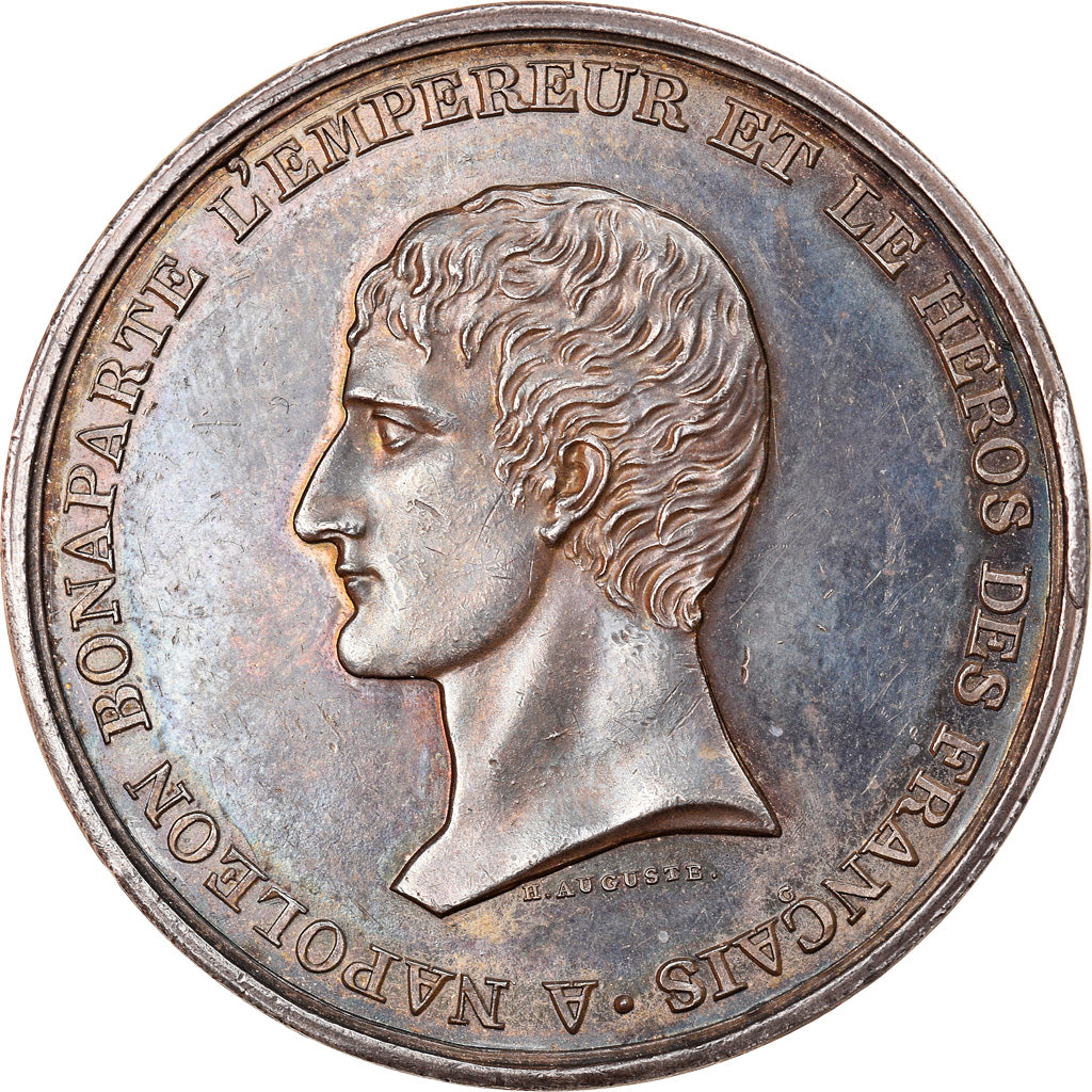 France, Médaille, Napoleon Bonaparte, Ouverture du Mont Genevre, 1804, Argent