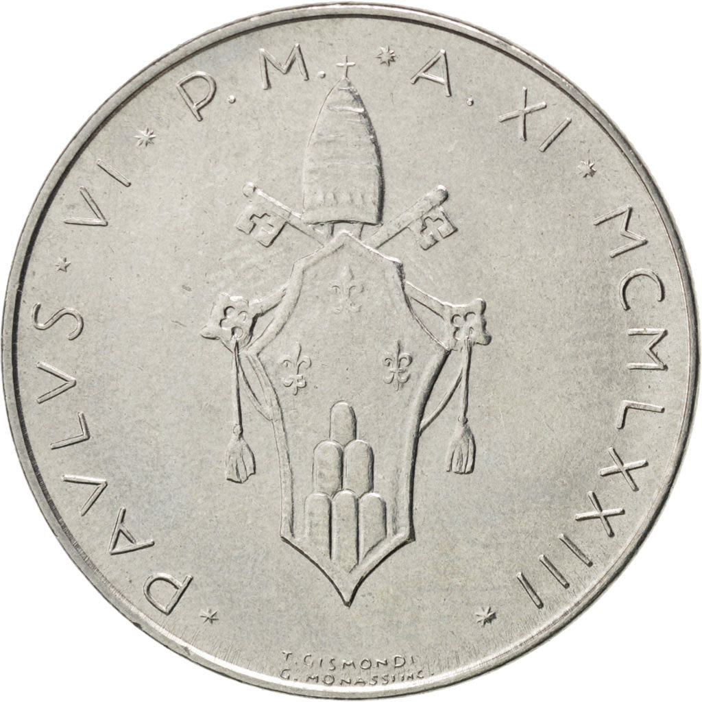 Coin, VATICAN CITY, Paul VI, 100 Lire, 1973, MS(63), Stainless Steel, KM:122