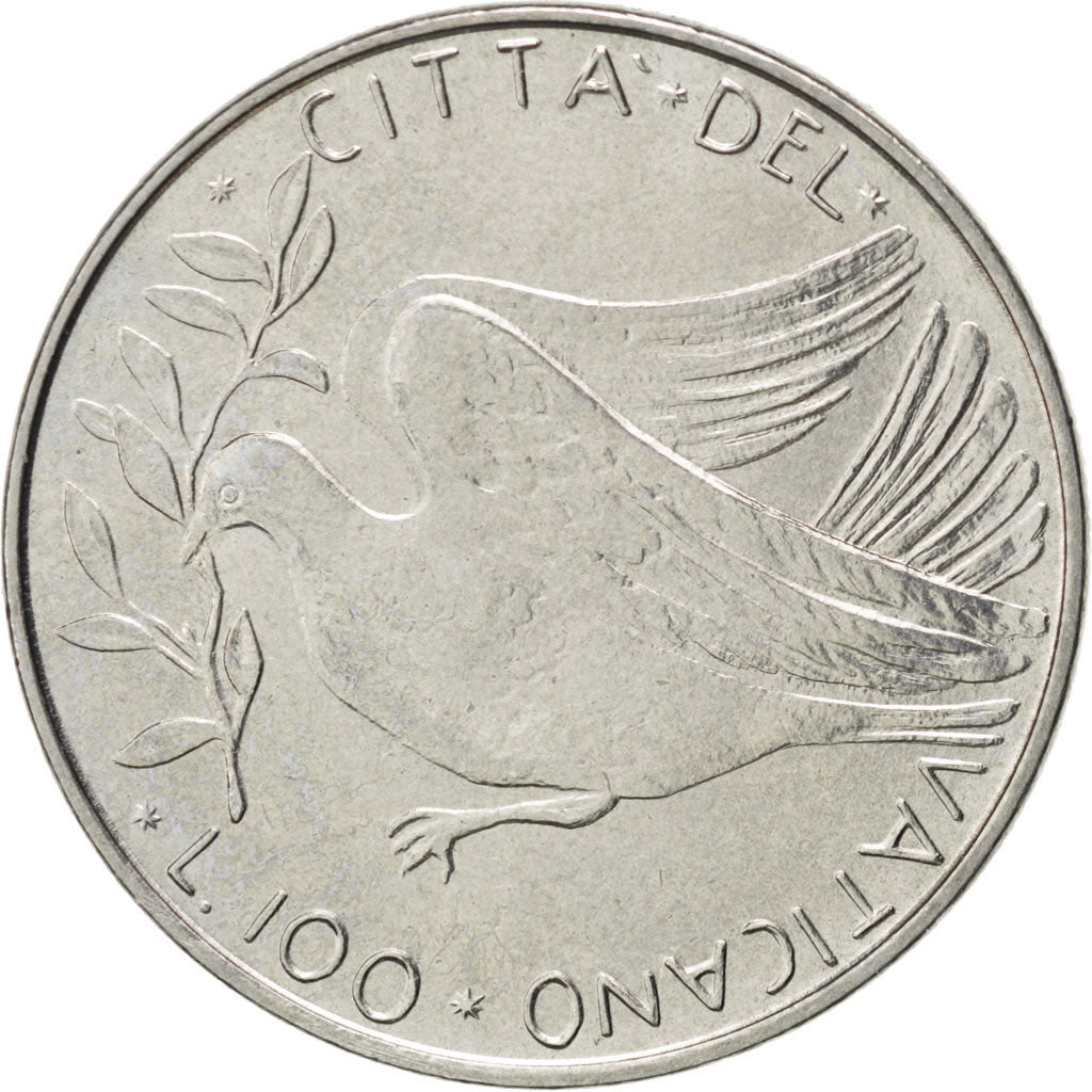 Coin, VATICAN CITY, Paul VI, 100 Lire, 1973, MS(63), Stainless Steel, KM:122