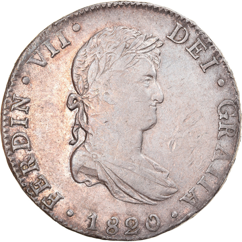 Munten, Mexico, Ferdinand VII, 8 Reales, 1820, Mexico City, ZF+, Zilver, KM:111