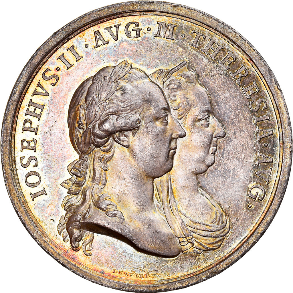 Áustria, Medal, Joseph II & Maria Theresa, Germania Pacata, 1779, Wirt F.