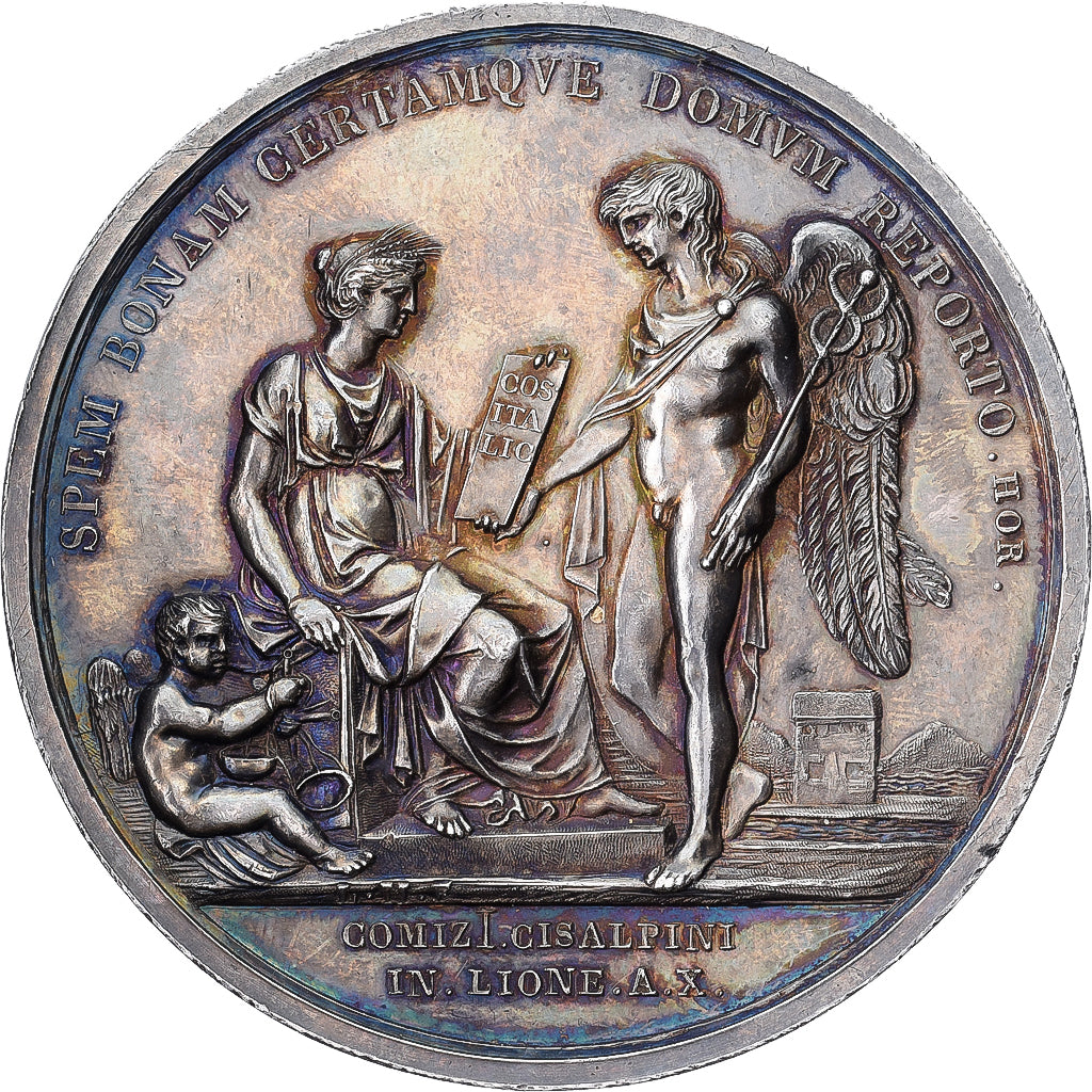 France, Médaille, Napoléon Bonaparte, Constitution de la République Cisalpine