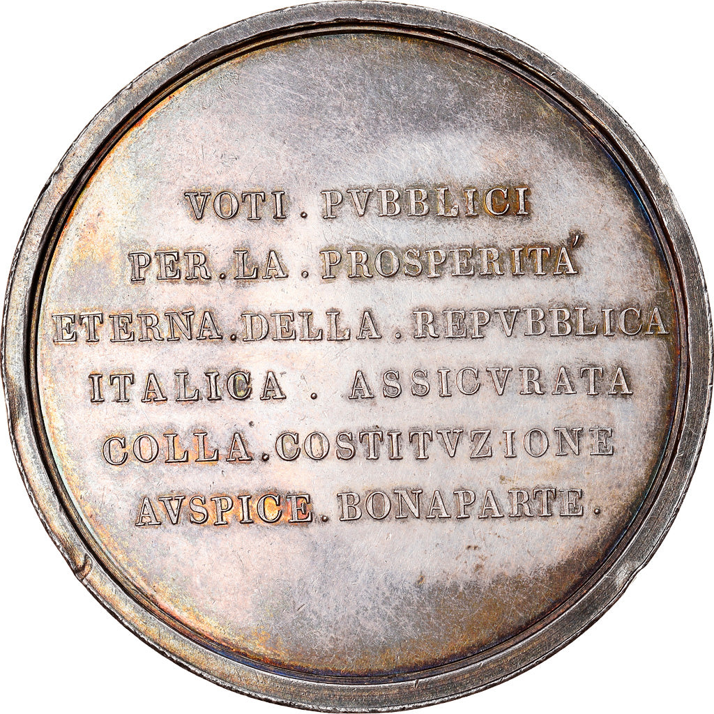 France, Medal, Napoleon Bonaparte, Constitution of the Cisalpine Republic, 1802