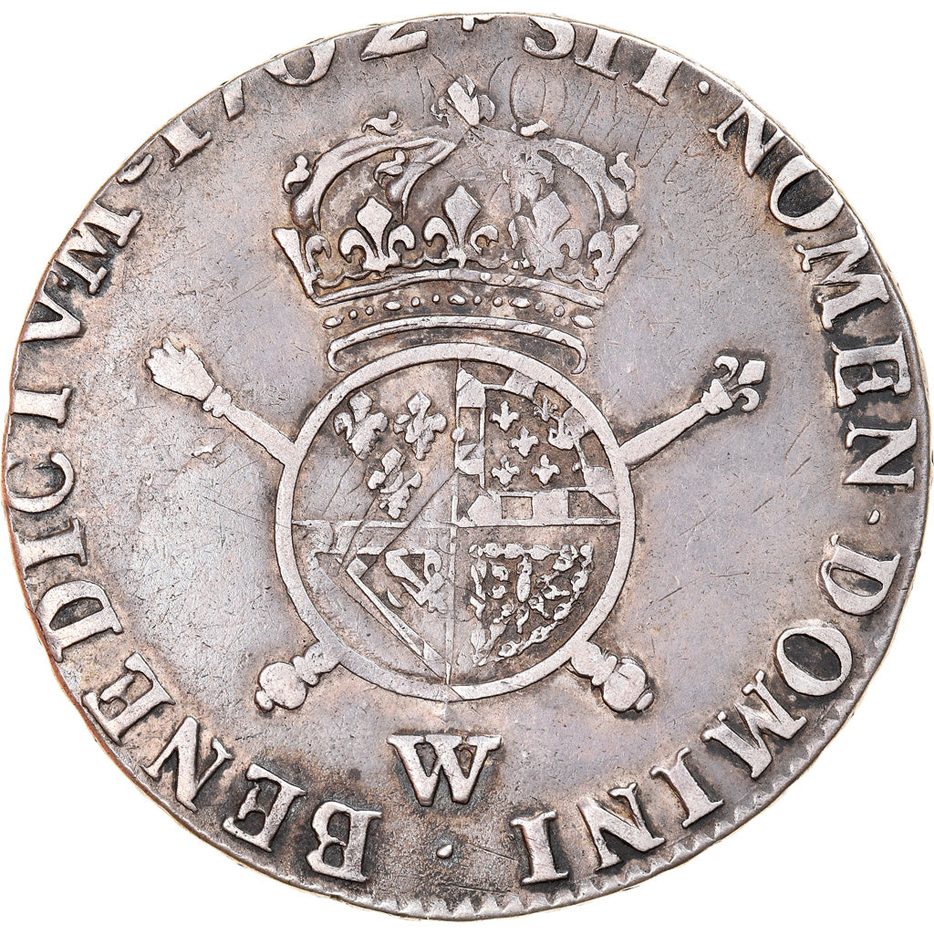 Francja, Louis XIV, 1/2 Écu de Flandre aux insignes, 1702, Lille, réformé