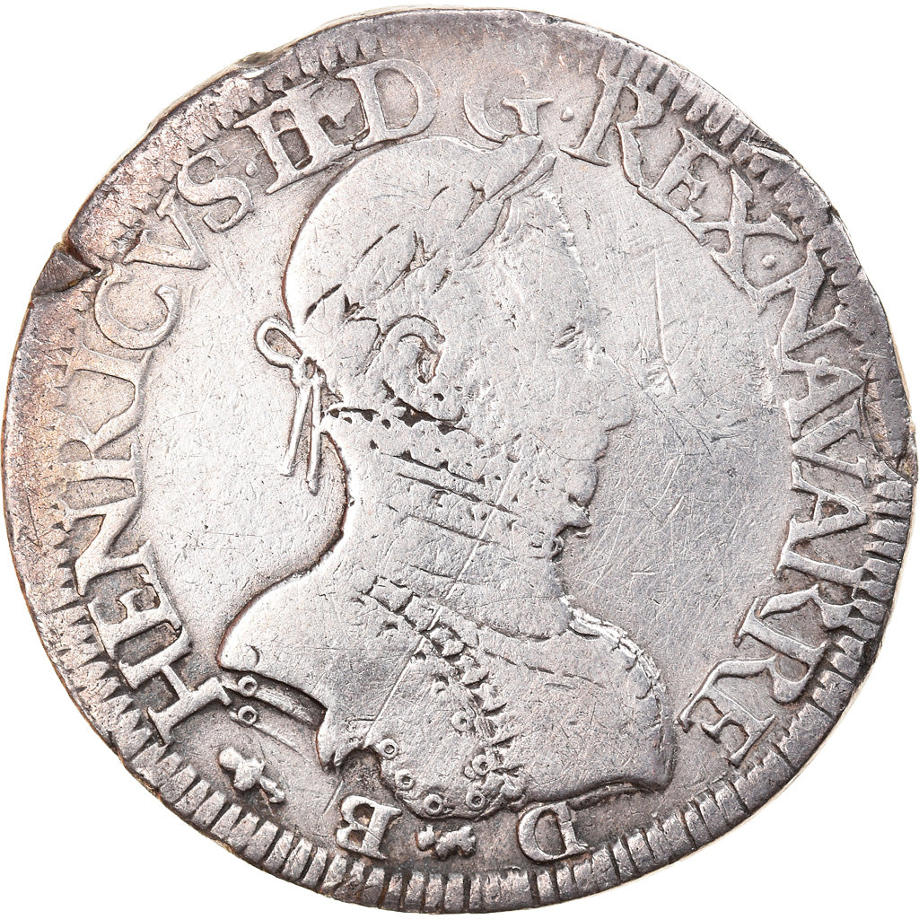 Monnaie, France, Béarn, Henri II, Teston, 1574, Pau, TB+, Argent, Duplessy:1318