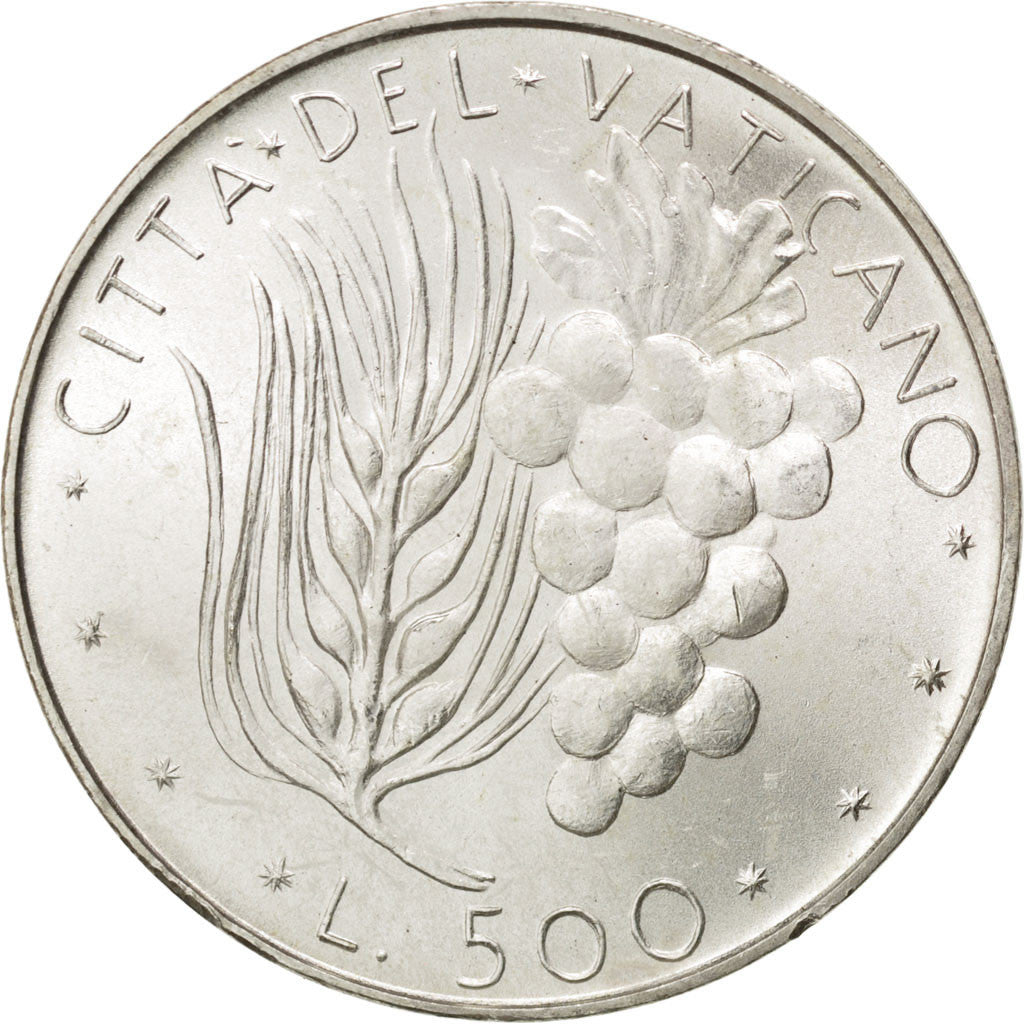 Coin, VATICAN CITY, Paul VI, 500 Lire, 1974, MS(63), Silver, KM:123