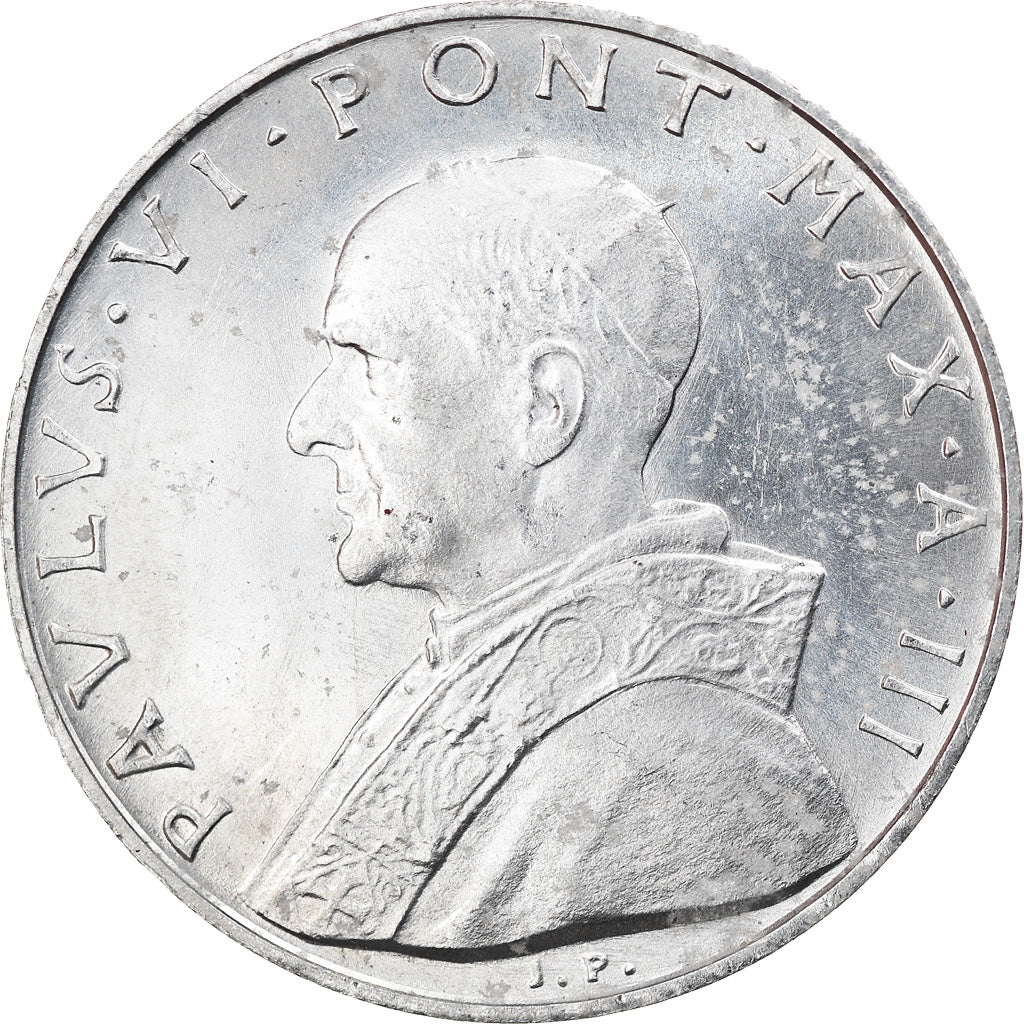 Coin, VATICAN CITY, Paul VI, 10 Lire, 1965, MS(63), Aluminum, KM:79.2