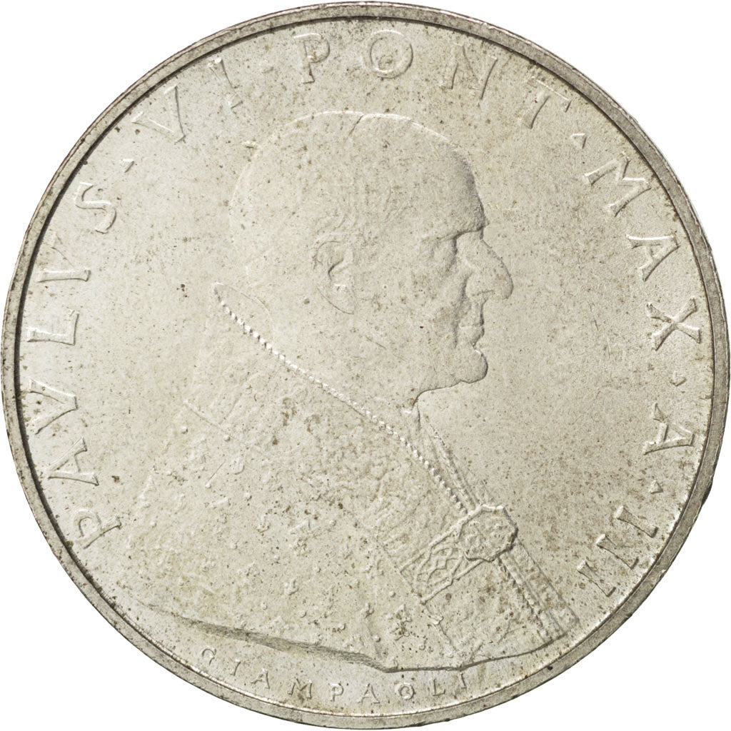 Coin, VATICAN CITY, Paul VI, 500 Lire, 1965, MS(63), Silver, KM:83.2