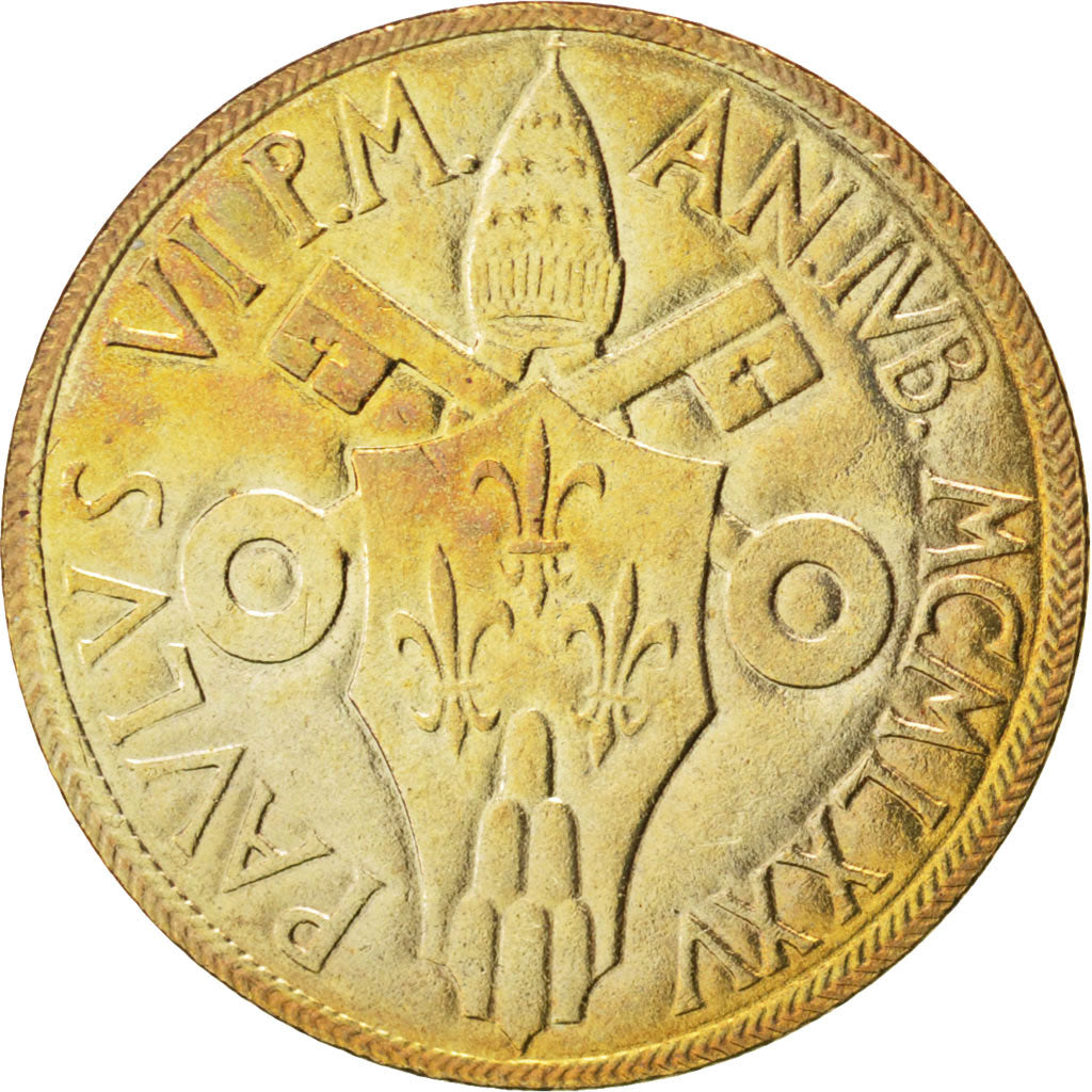 Coin, VATICAN CITY, Paul VI, 20 Lire, 1975, MS(63), Aluminum-Bronze, KM:128