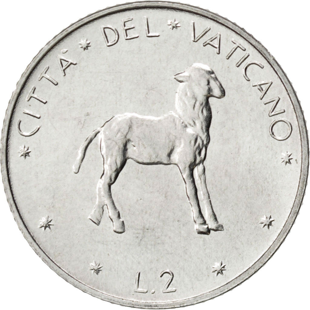 Moneta, CITTÀ DEL VATICANO, Paul VI, 2 Lire, 1976, SPL, Alluminio, KM:117