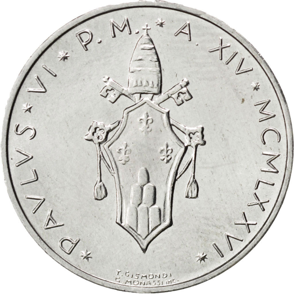 Monnaie, Cité du Vatican, Paul VI, 5 Lire, 1976, SPL, Aluminium, KM:118