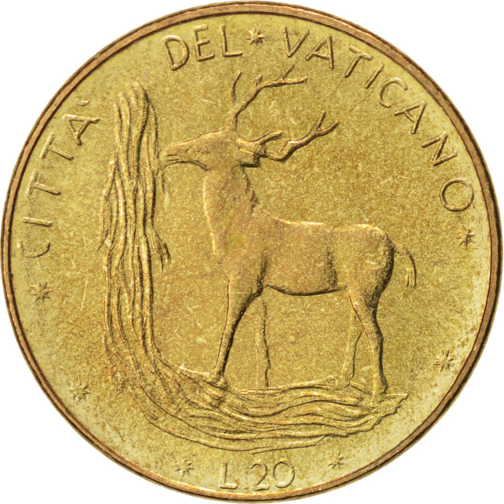 Coin, VATICAN CITY, Paul VI, 20 Lire, 1976, MS(63), Aluminum-Bronze, KM:120