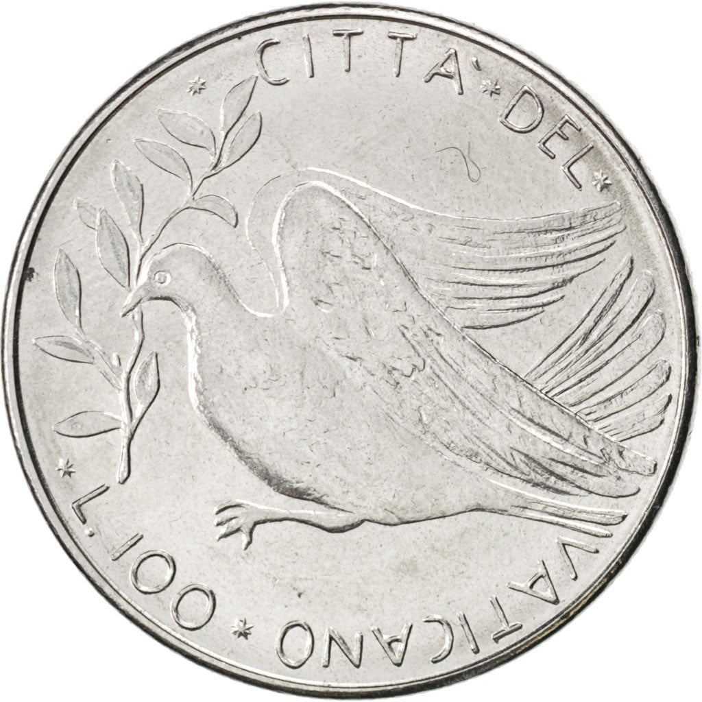 Coin, VATICAN CITY, Paul VI, 100 Lire, 1976, MS(63), Stainless Steel, KM:122